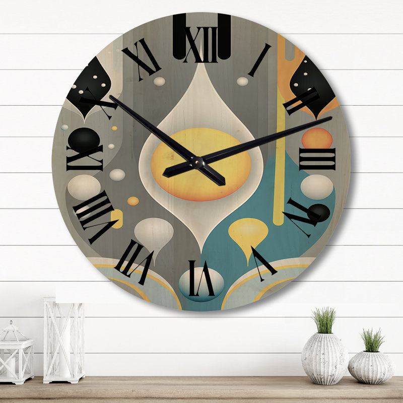 Horloge murale géométrique rétro, Grand