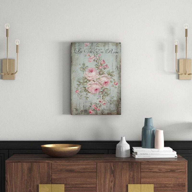 La Vie En Rose by Debi Coules - Wrapped Canvas Painting, 20.32 cm H x 30.48 cm W, No Frame