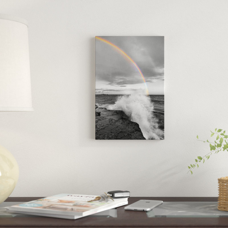Clarks Point, impression arc-en-ciel sur toile, H 12 po x l 8 po x P 0,75 po, Toile tendue, Pas de tapis