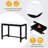 TREXM 5-Piece Modern Faux Marble Versatile Bar Table Set With Storage Drawers And Padded Stools-1285206522-1285206521-1285206520