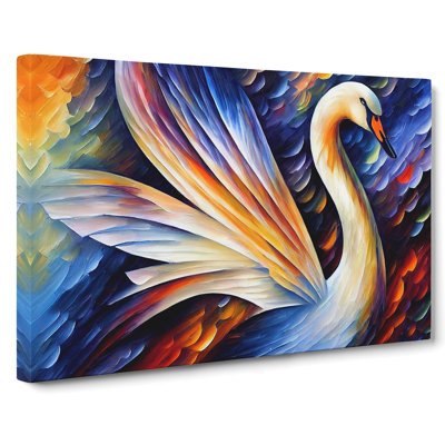 Swan Painting Vol.1 Abstract - Wrapped Canvas