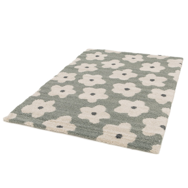 Adalynne Floral Shag Area Rug, Rectangle 160 x 230 cm