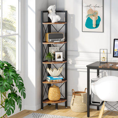 17 Stories Ruckersville Corner Bookcase & Reviews | Wayfair