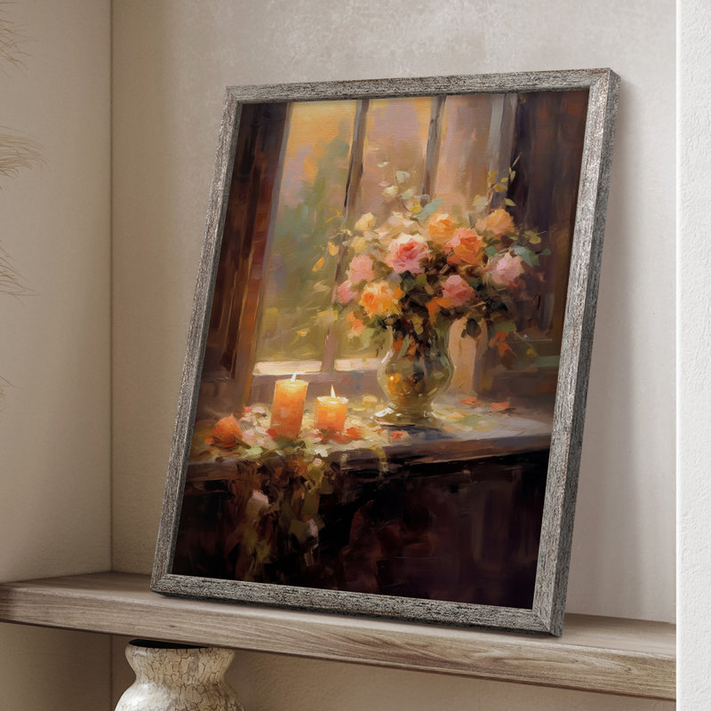 Reproduction encadrée FLORAL Series DCCLV III - bois massif, H 30 po x l 24 po