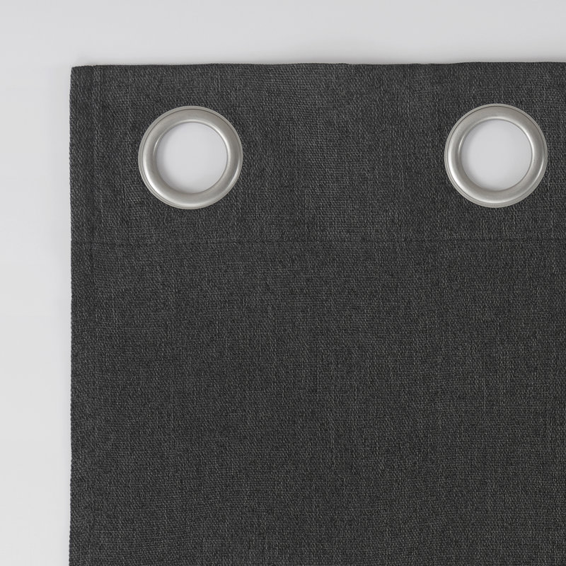 Panneau de rideau obscurcissant avec œillets Lydell, L 40 po x L 63 po, Gris anthracite