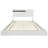 Modern High Gloss 3-Piece Bedroom Set Floating Bed Frame Queen Size Platform Bed With LED Light & 2 Nightstands