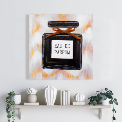 Parfum, toile de beauté noire | Décoration de chambre à coucher élégante