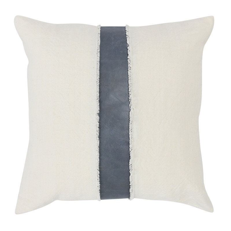 Abstract Throw Pillow Cover & Insert, Ivory/Blue