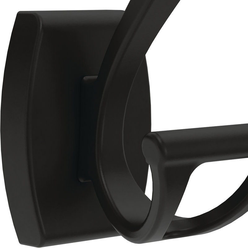 Dansant Wall Mounted Towel Hook, Matte Black