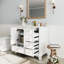 Ensemble de meuble-lavabo moderne avec rangement spacieux et conception intégrée-885397313