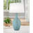 Filare 31 in. Spun Sky Blue Ceramic Table Lamp
