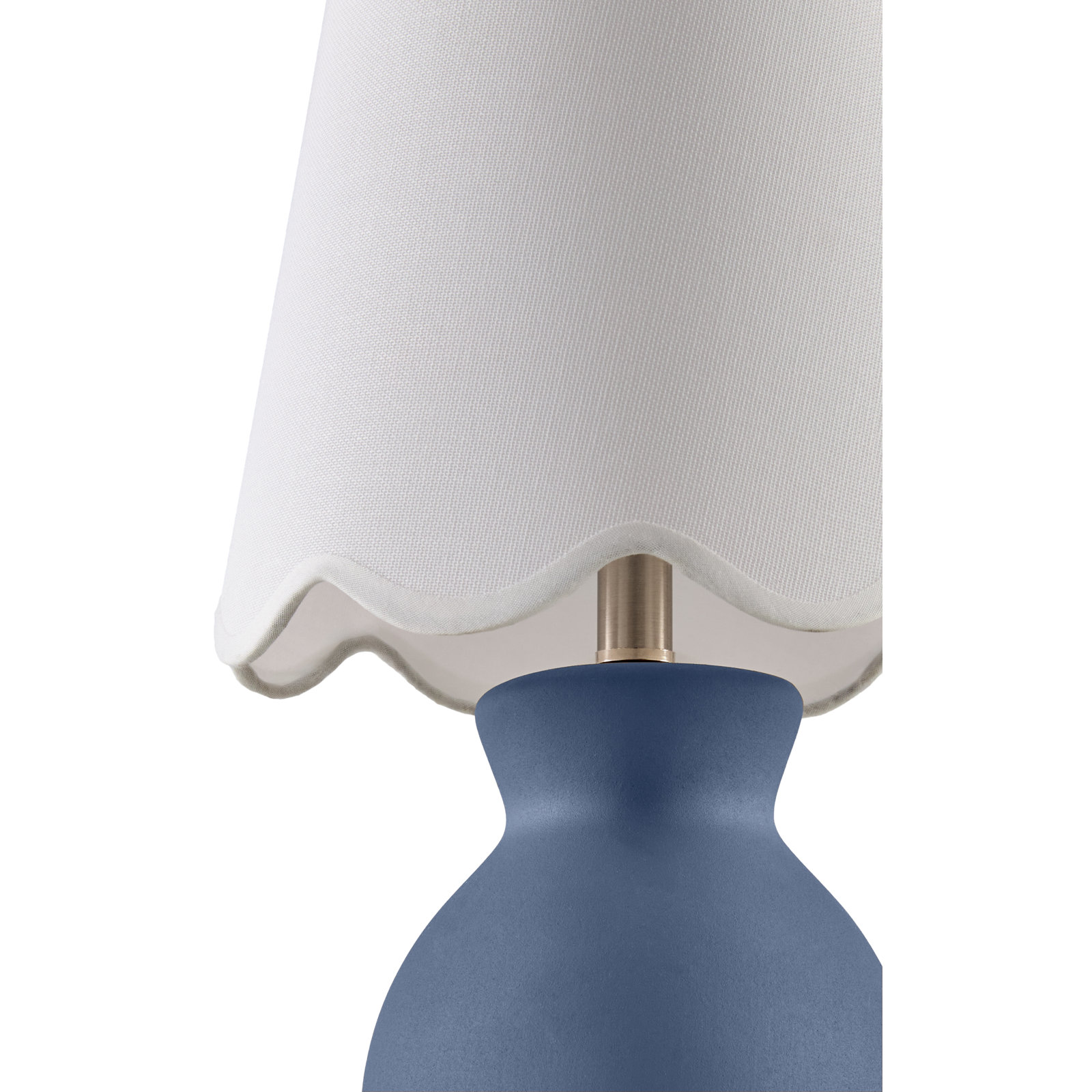Momsen Scallop Shade Matte Lamp, Blue, White, 15"H x 8"W x 8"D