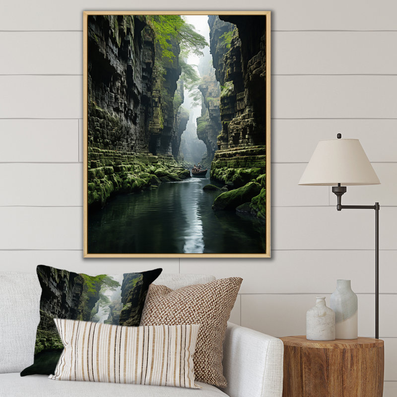 Canyon Canyon - Mystic Gorge, H 32 po x l 16 po x P 1 po, Cadre naturel flottant