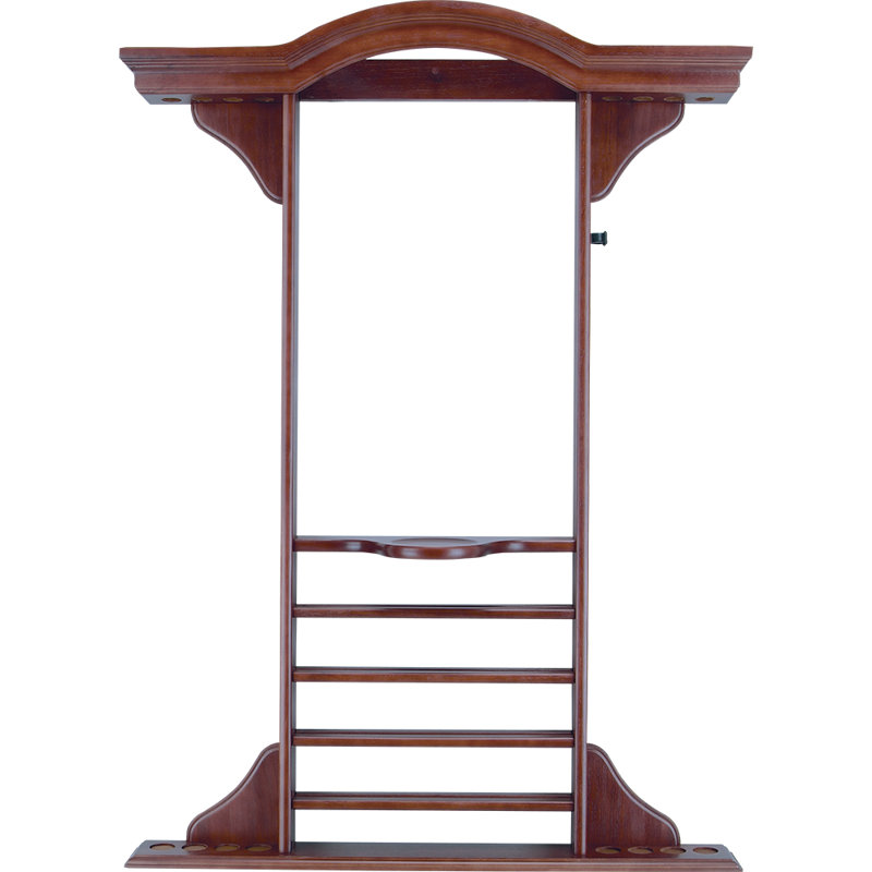 Deluxe 8 Cue Wall Rack, Chocolate