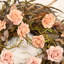 Couronne florale artificielle 26 po avec baies roses-363422207