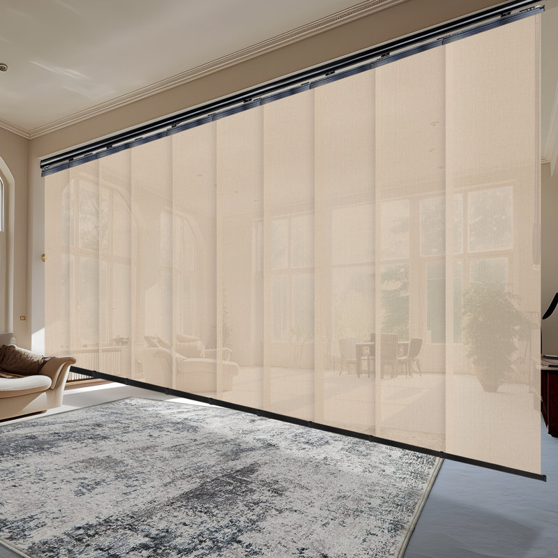 Store vertical semi-transparent extensible, L 218 po x L 116 po, Noir