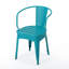 Bistro d'extérieur en métal bleu sarcelle, 3 pièces, thermolaqué, eau, table de 30 po, chaises profondes de 20,5 po, bleu sarcelle, chaises de 20 po, fer à repasser, durable, stable-639120808