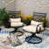Bjartmar Rectangular 6 - Person 60'' Long Dining Set With Cushions And Umbrella