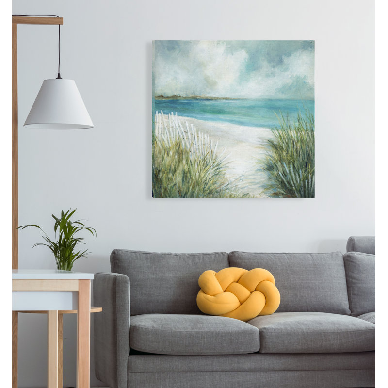 Coastal Fences - Peinture sur toile, H 32 po x l 32 po x P 1,5 po