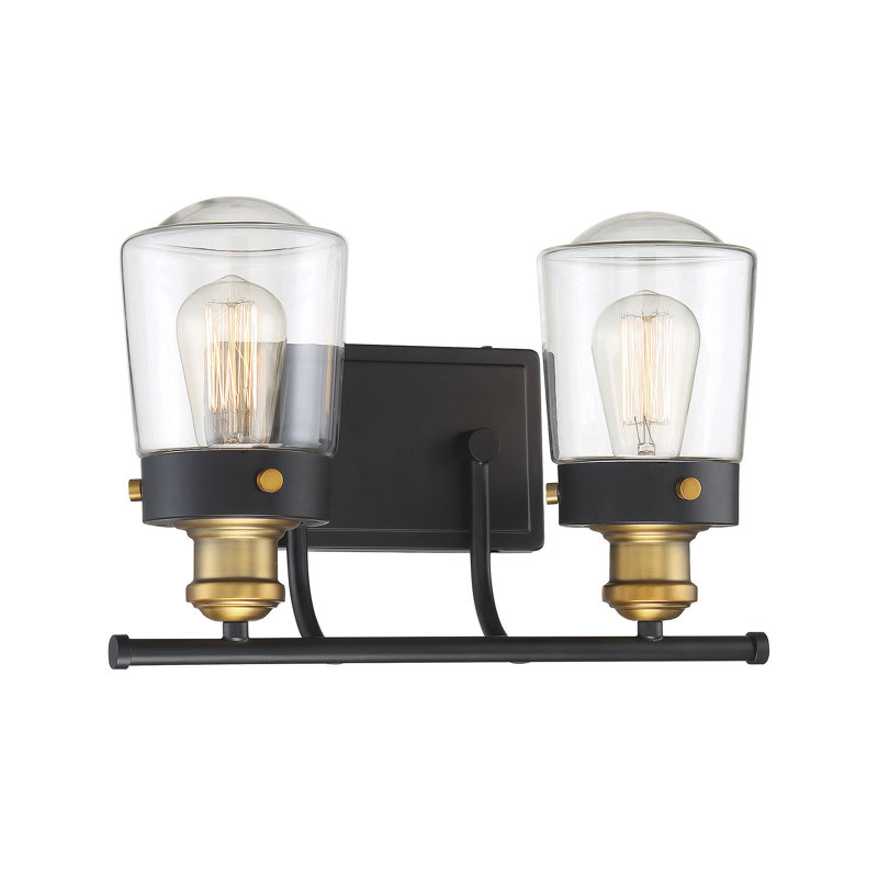3-Light Dimmable Black Vanity Light, 9.75" H x 24" W x 24" D, 3 Lights