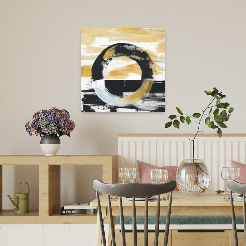 Pré-réponse 1, art moderne abstrait, H 18 po x l 18 po