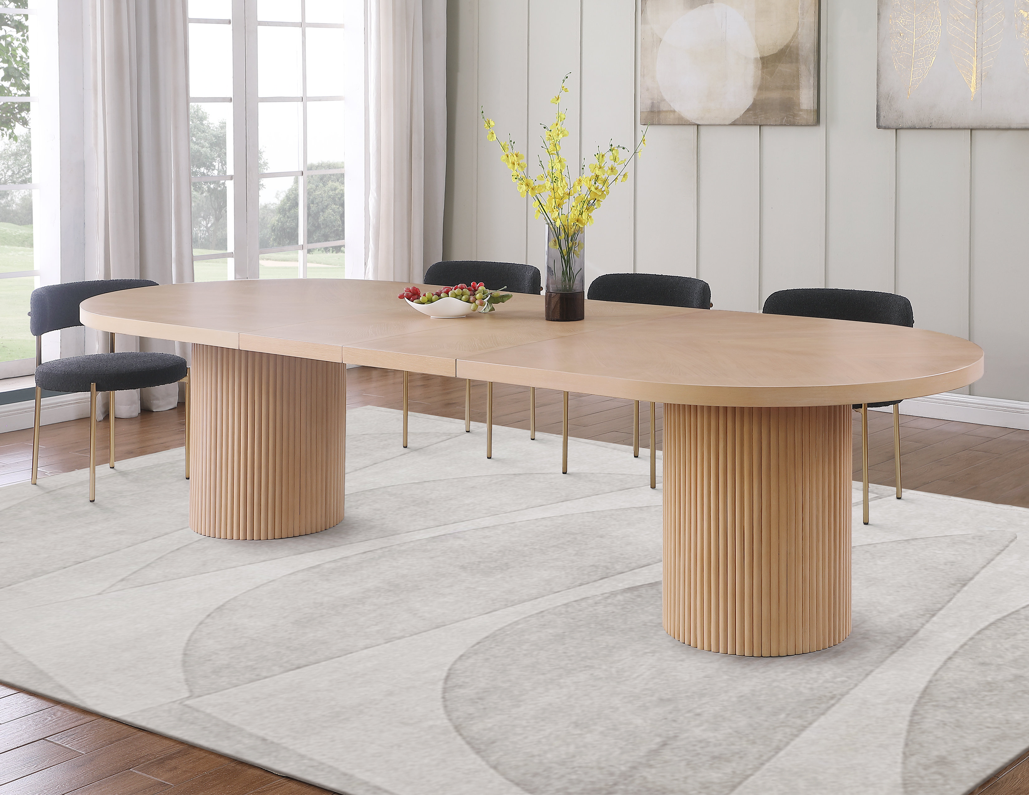 Everly Quinn Zico 5 - Piece Extendable Double Pedestal Dining Set ...