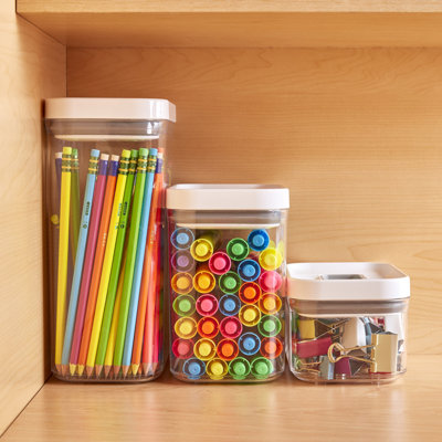 Copco Set Of 3 Clear Rectangular Storage Containers In Clear