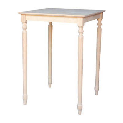 Turned Unfinished Solid Wood Dining Table