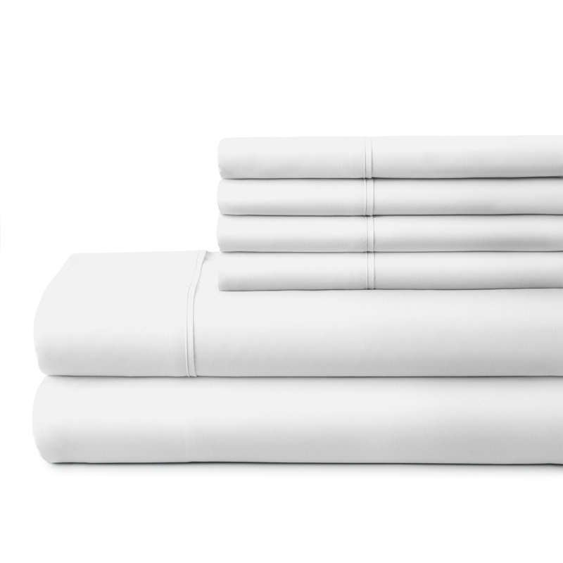 Archimedes Microfiber Sheet Set, White, King