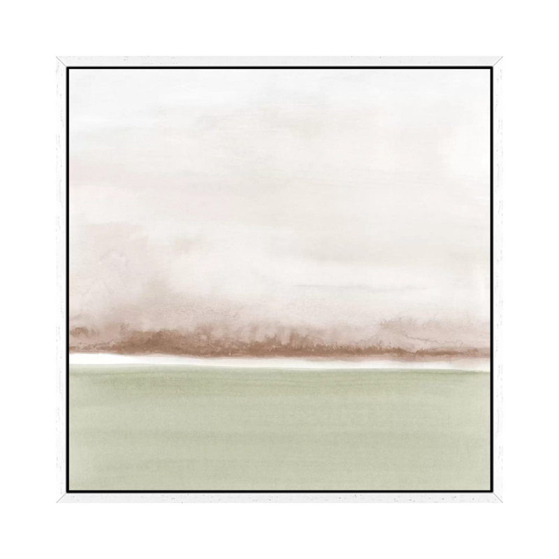Watercolor Landscape X by Nouveau Prints - Painting on Canvas, 45.72cm H x 45.72cm W x 3.81cm D, White Framed
