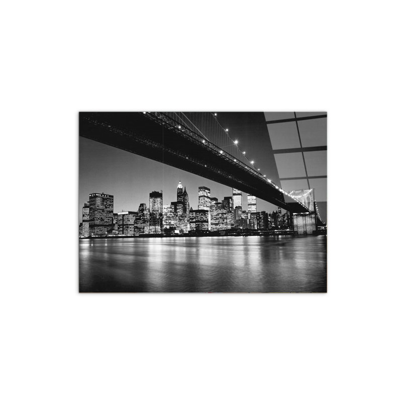 New York Reflexion By Art Studio 58×78 Cm CrystalArt Acrylic Material Glass Effect, Frameless Panel, Lightweight Ready To Hang by Art Studio - No Frame Print Set on Plastic / Acrylic
