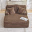 Chaise longue surdimensionnée pour l'intérieur, canapé rembourré en velours côtelé avec coussins, canapé moelleux moelleux, canapé-lit simple pour salon, chambre à coucher, sans assemblage-282210137