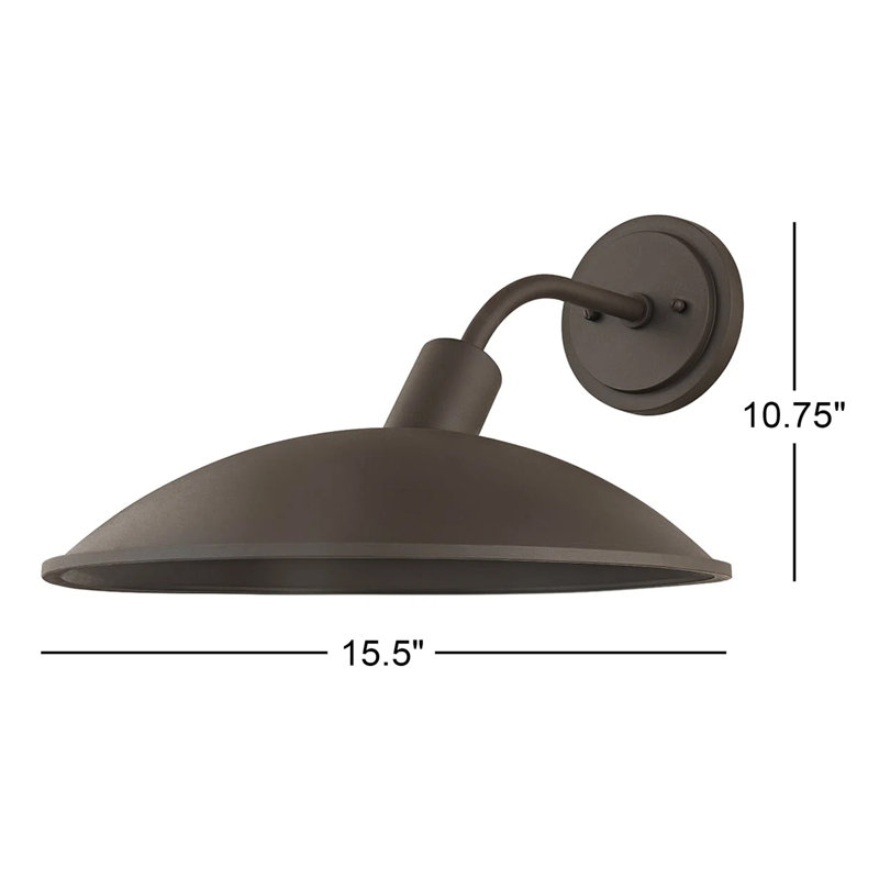 Bourke Wall Light, Textured Bronze, 10.75" H x 15.5" W x 19.5" D