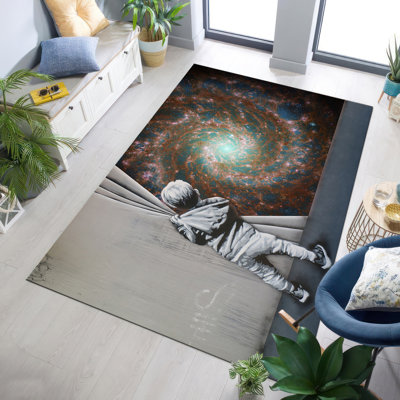 Exquisite Floral Design Soft Non-Woven Printed Rug in Vibrant Hues for a Touch of Sophistication and Elegance in Your Living Space
