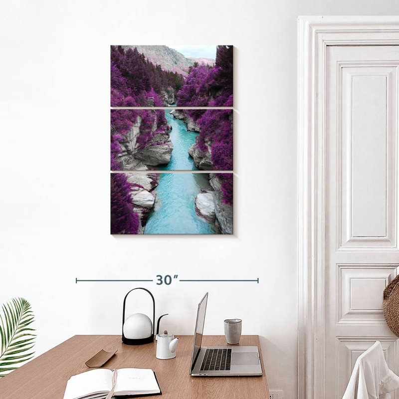 Alvord, rivière de la forêt mauve, H 32 po x l 20 po