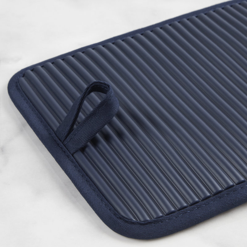 KitchenAid Ribbed Soft Silicone Potholder, Navy
