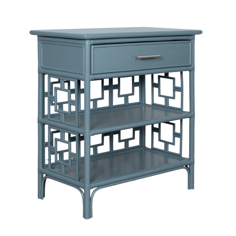 Sobe End Table with Storage, Regatta Blue