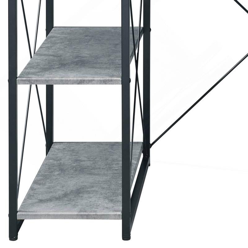 Bureau d'écriture tout usage à finition grise, Gray/Black