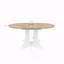Table de salle à manger extensible ovale avec rallonge amovible, idéale pour une cuisine de style campagnard.
