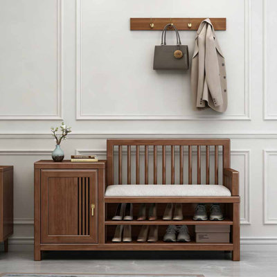 Nouveau banc de rangement pour chaussures rétro de style chinois