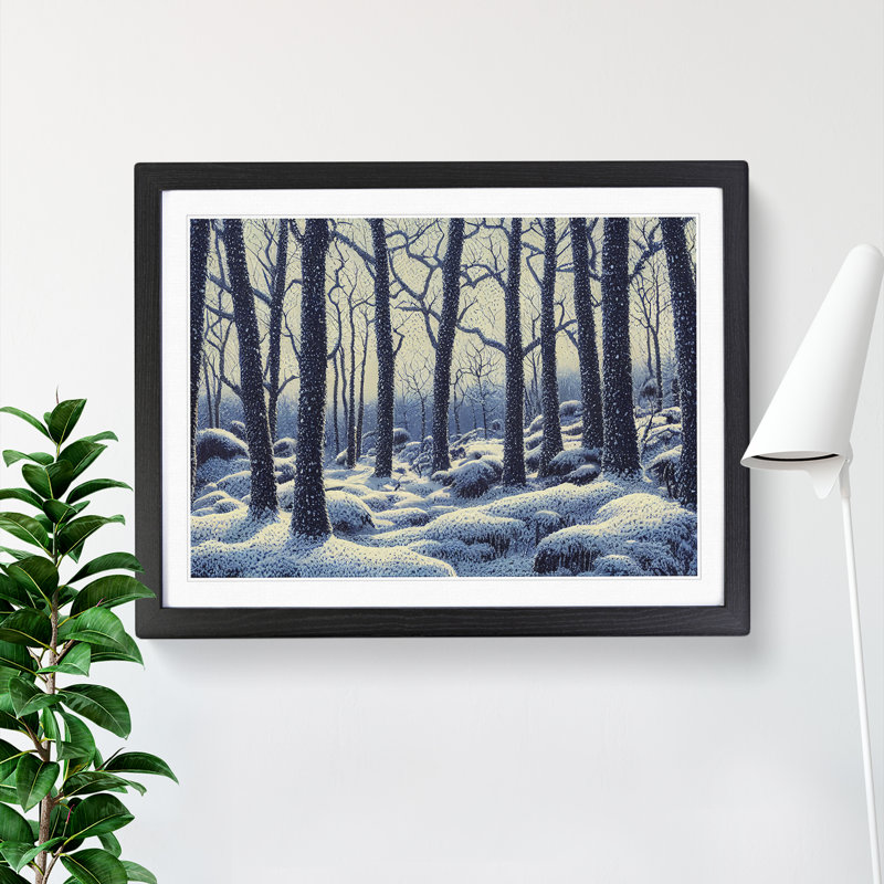 Charismatic Winter Forest - Framed Print, Black, 46cm H x 64cm W x 2cm D