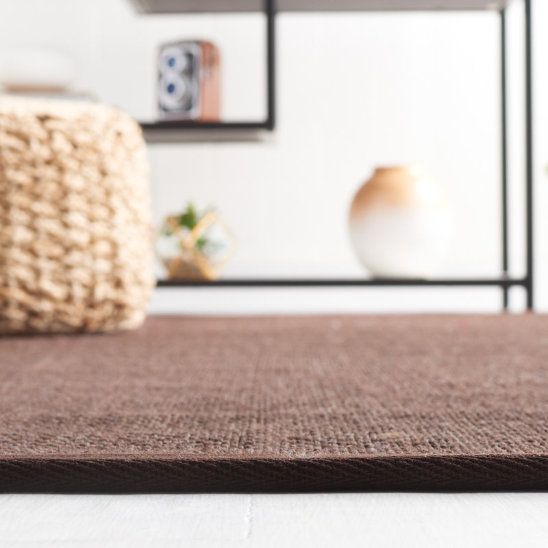 Natural Fiber Roeliene Area Rug In Brown, Rectangle 61 x 91 cm