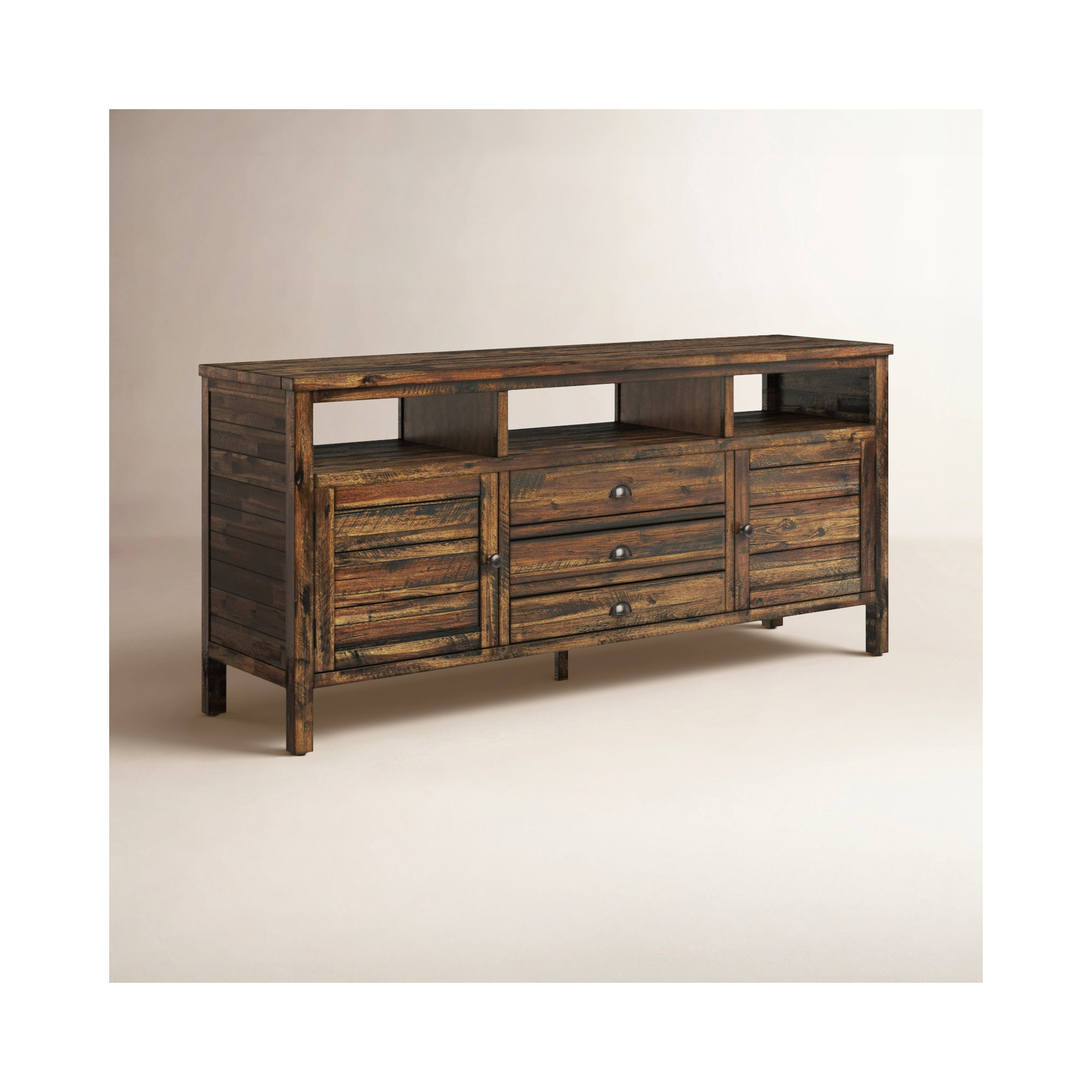 Castile Media Console, Dakota Oak, 70"