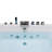 67" LED Control Panel Whirlpool Water Jetted & Air Bubble Freestanding Heated Soaking Bathtub
