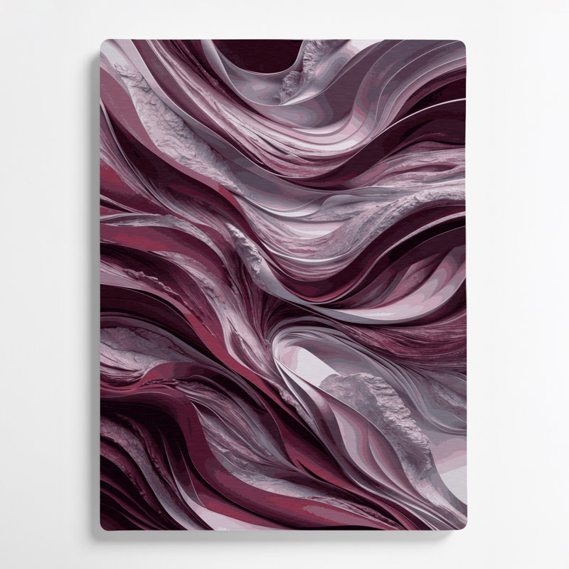 Abstrait paysage, art mural en métal brun 75, H 20 po x l 30 po