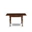 L'ensemble 5 pièces de table et chaises de cuisine comprend une table de salle à manger rectangulaire avec Dropleaf et 4 chaises rembourrées en tissu de lin Dahlia, acajou-109973254-109973252-106903116
