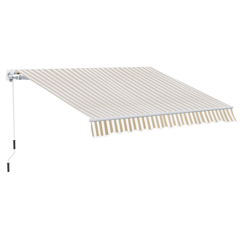 Auvents rétractables, Beige, H 59 po x l 141,8 po x P 118 po
