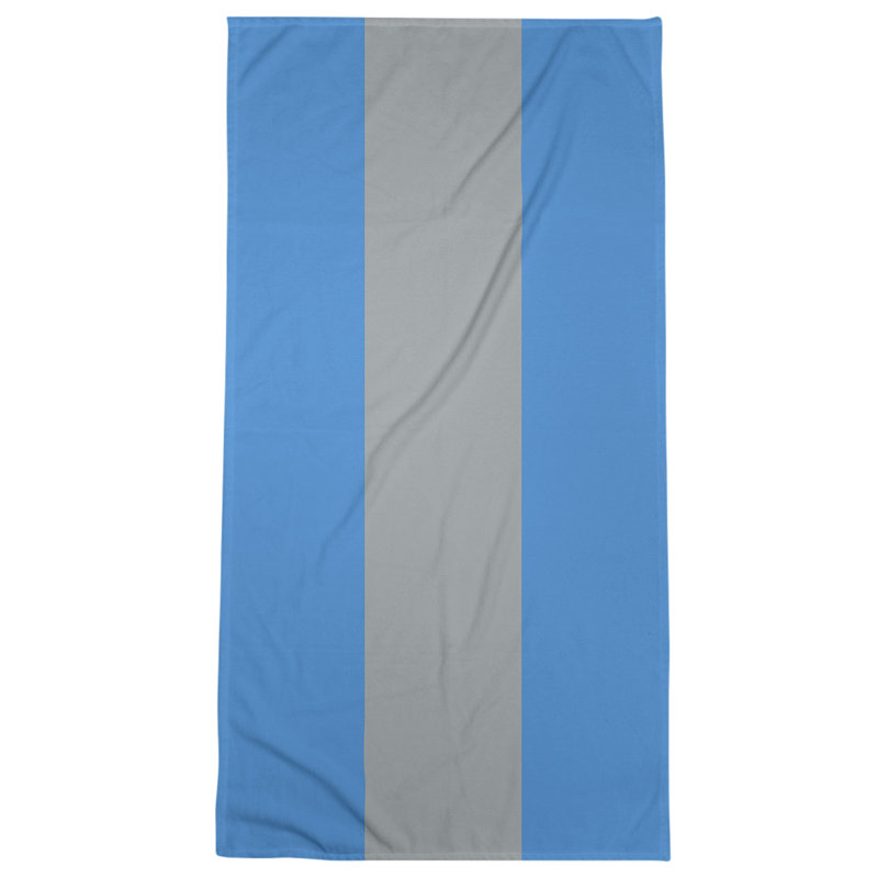 Microfiber Bath Towel, Tennessee Red Football Sky Blue/Dark Gray