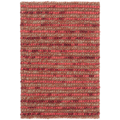 Ferrera Handmade Flatweave Area Rug in Red