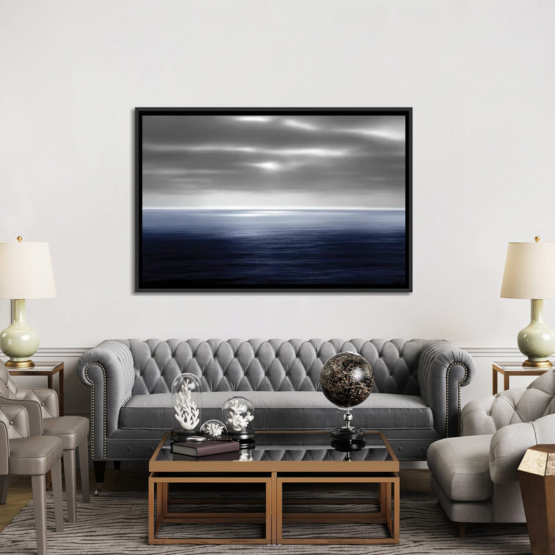 «On the Sea II» par Maggie Olsen - reproduction d'art sur toile tendue, H 40 po x l 60 po x P 1,5 po, Toile avec cadre noir